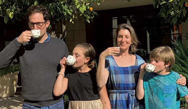 The Novak family enjoys tea together in Phoenix, AZ in March 2019 - COURTESY OF ALISON NOVAK