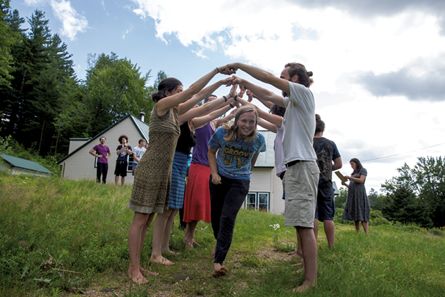 Marlie Hunt, 17, taking part in the re-entry ceremony on the final day of ReTribe's Inner Journeys retreat - JAMES BUCK
