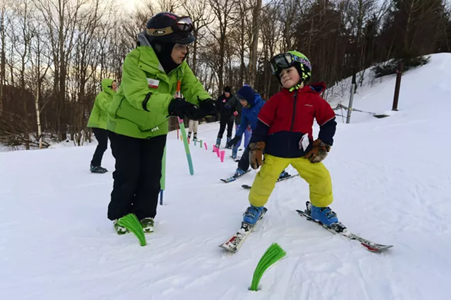 A ski lesson at Mad River Glen in Waitsfield - COURTEST OF VERMONT SKI AREAS ASSOCIATION