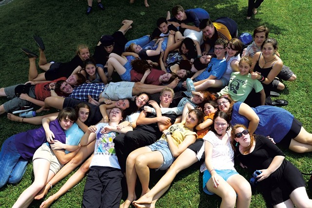 Campers taking a break from rehearsal - COURTESY OF PETER GOULD