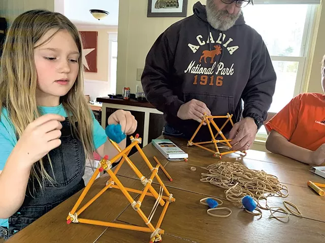 Heather Duhamel's family builds a catapult - COURTESY OF HEATHER DUHAMEL