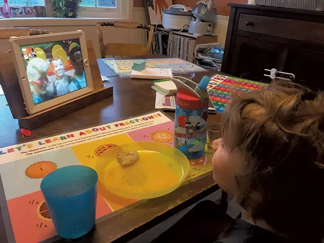 Coraline watches Mimi put on a show with action figures - COURTESY OF KEEGAN ALBAUGH