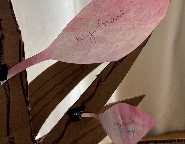 Leaves on the gratitude tree - COURTESY OF MEREDITH BAY-TYACK