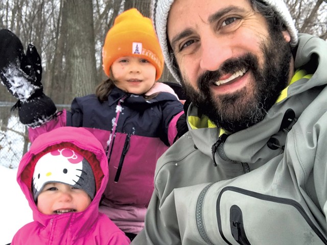 Keegan and his daughters enjoy some outdoor time - KEEGAN ALBAUGH