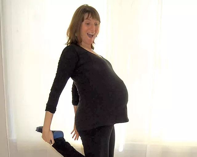 Alison, recovered from swine flu and waiting for Theo, on February 2, 2010