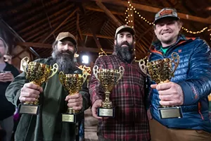 From left: Headies winners Derek Mercury and Ryan Podd of Vermont Select, and Ben Wilcox of Off Piste Farm - LUKE AWTRY