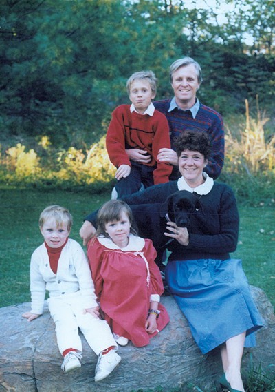 Will and Lynette Raap with their children (from left) Addison, Kelsy and Dylan in 1990 - COURTESY