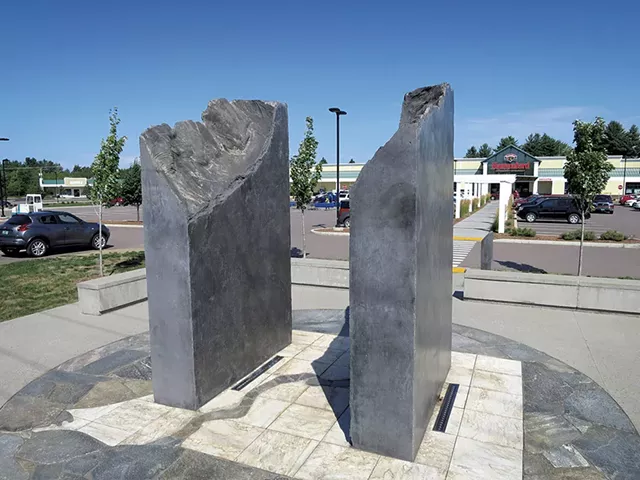 A sculpture in the Milton Square plaza - MATTHEW THORSEN
