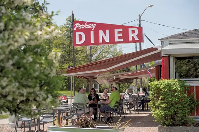 Outdoor dining at the Parkway Diner - DARIA BISHOP