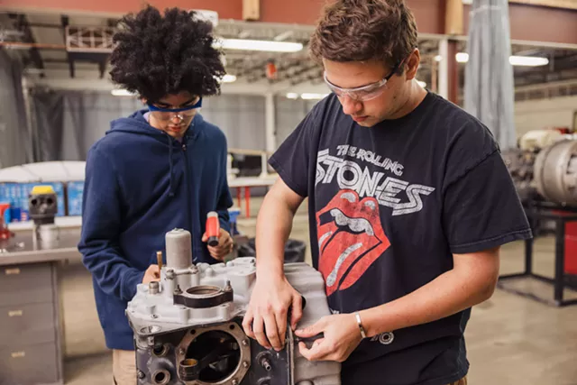 Burlington Technical Center students in the aviation program - FILE: OLIVER PARINI ©️ SEVEN DAYS