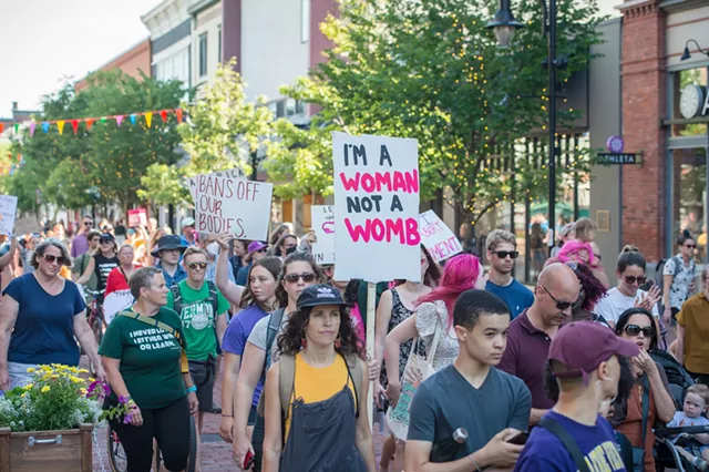 Protesters at a rally in Burlington - FILE: DARIA BISHOP