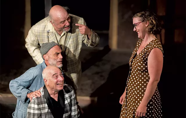 Clockwise from bottom left: Donny Osman, Adam Woogmaster, David Klein and Kianna Bromley in Twelfth Night - JOSHUA KUCKENS