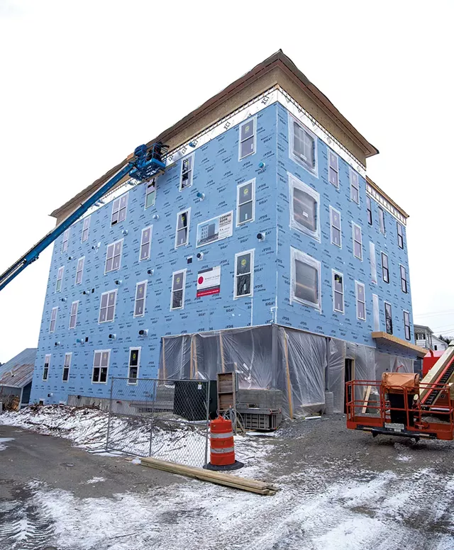 Village Center Apartments under construction in Morrisville - JEB WALLACE-BRODEUR