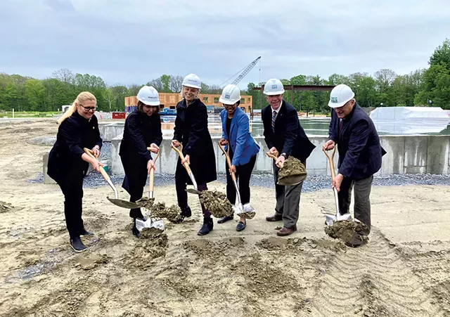 Groundbreaking with Gov. Phil Scott (second from right) at the Stuart Avenue site - COURTESY OF EVERNORTH