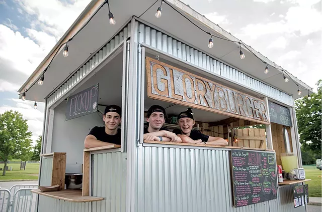 Ryan O’Neil, Adam Weinstein and Shea Smith at GloryBurger - DARIA BISHOP