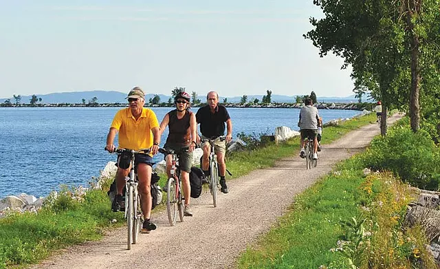The causeway on the Island Line Trail