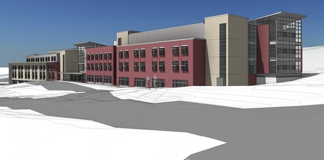 A rendering of a new Burlington High School and Technical Center - COURTESY OF BURLINGTON SCHOOL DISTRICT
