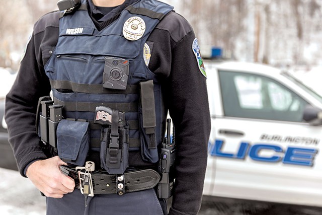 A Burlington police officer - FILE: OLIVER PARINI