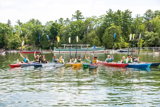 Campers kayaking on the final day of camp - CAT CUTILLO