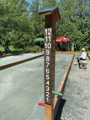 The Burlington Bocce Club scoring tower - ERIK ESCKILSEN