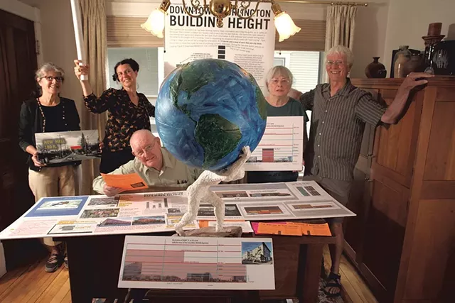 Tony Redington, seated, with the Coalition for a Livable City - FILE: MATTHEW THORSEN ©️ SEVEN DAYS