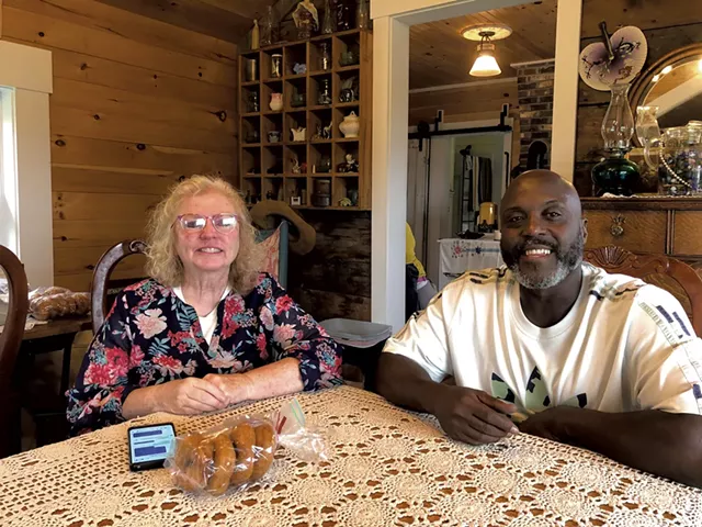 Rep. Terri Williams and Owen Tillery at Williams' house in Granby - ANNE WALLACE ALLEN