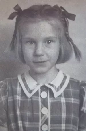 Wilma Hallock (now 90) as a young girl - COURTESY