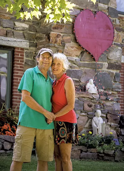Rick and Melinda Moulton at their Huntington cabin - LUKE AWTRY
