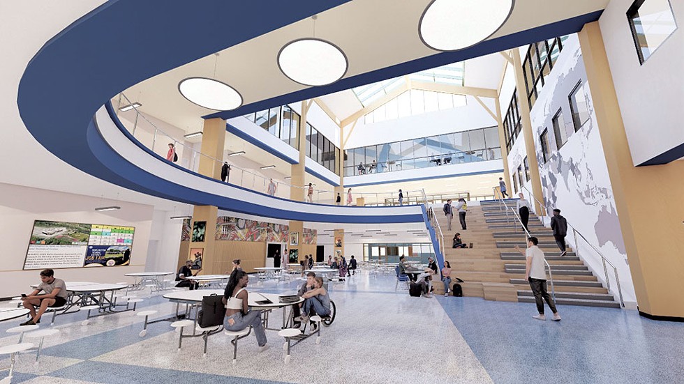 A rendering of the student commons - COURTESY