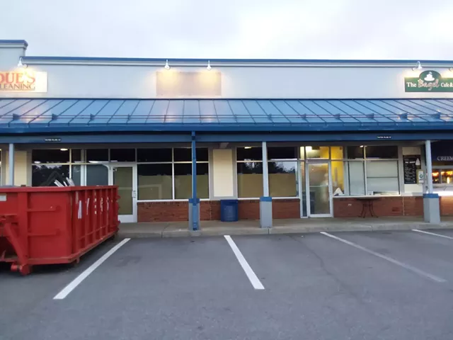 Storefront in a shopping center