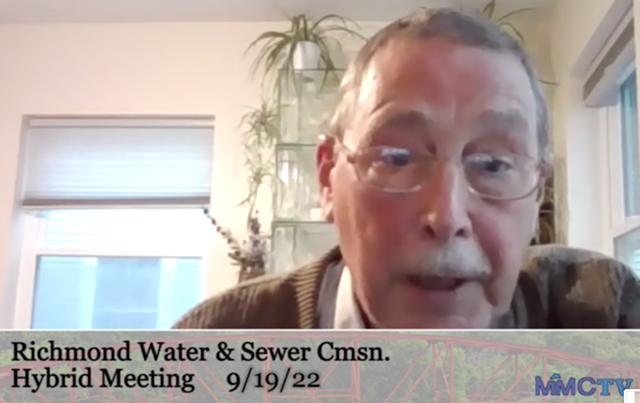 Allen Knowles addressing the Richmond Water and Sewer Commission - SCREENSHOT ©️ SEVEN DAYS