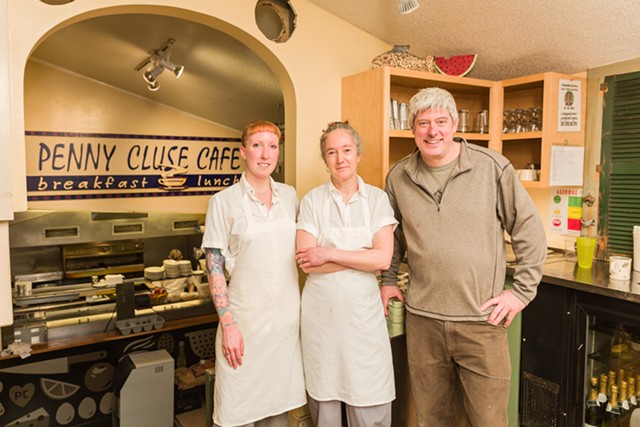 From left: Line cook Elizabeth Goddette, kitchen manager Maura O'Sullivan and chef/co-owner Charles Reeves in 2018 - FILE: OLIVER PARINI