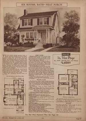 An advertisement for a kit home in a Sears, Roebuck & Co. catalog circa 1926 - JAMES BUCK