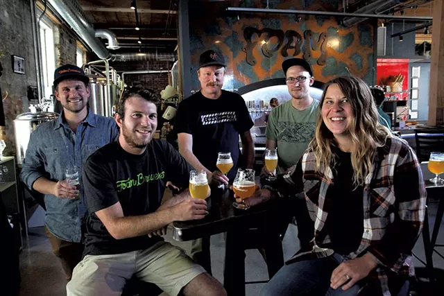 Left to right: Robert Grim, Sam Keane, Todd Haire, Jon Farmer, Dani Casey - MATTHEW THORSEN