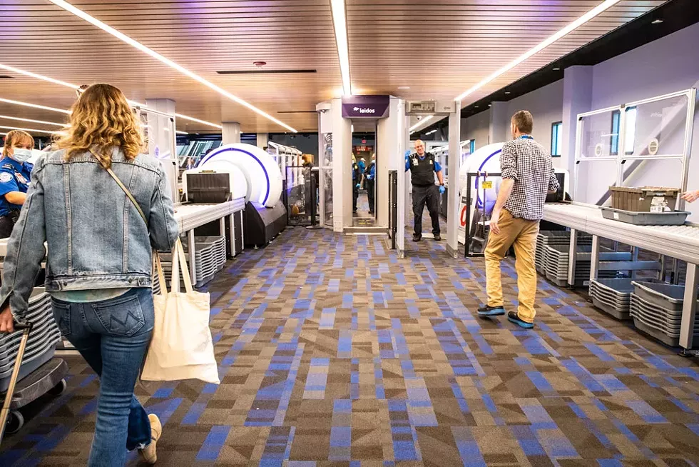 TSA checkpoint at BTV - CAT CUTILLO