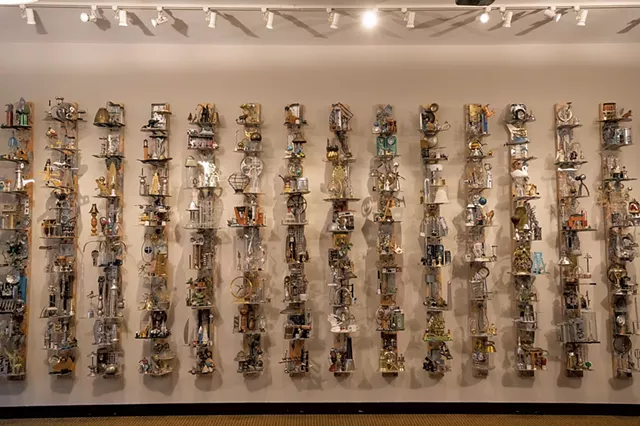 Detail of Clark Russell's "Riddleville" installation - LUKE AWTRY