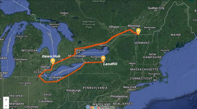 The gas route from Seneca Meadows to Vermont - STUART BLOOD