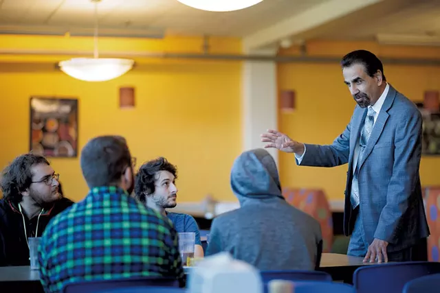 Parwinder Grewal meeting staff and students at Vermont Technical College - BEN DEFLORIO