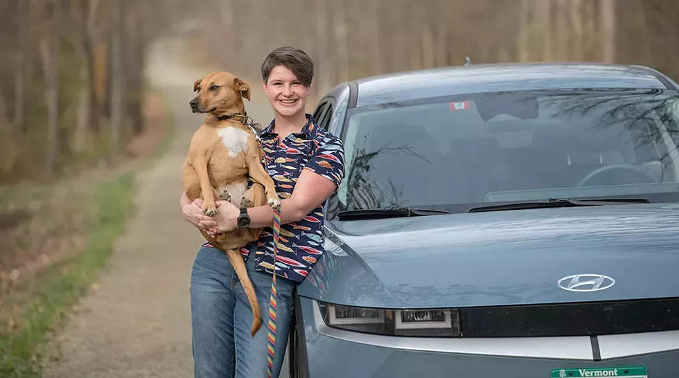 Molly Smith and her dog Violet - DARIA BISHOP