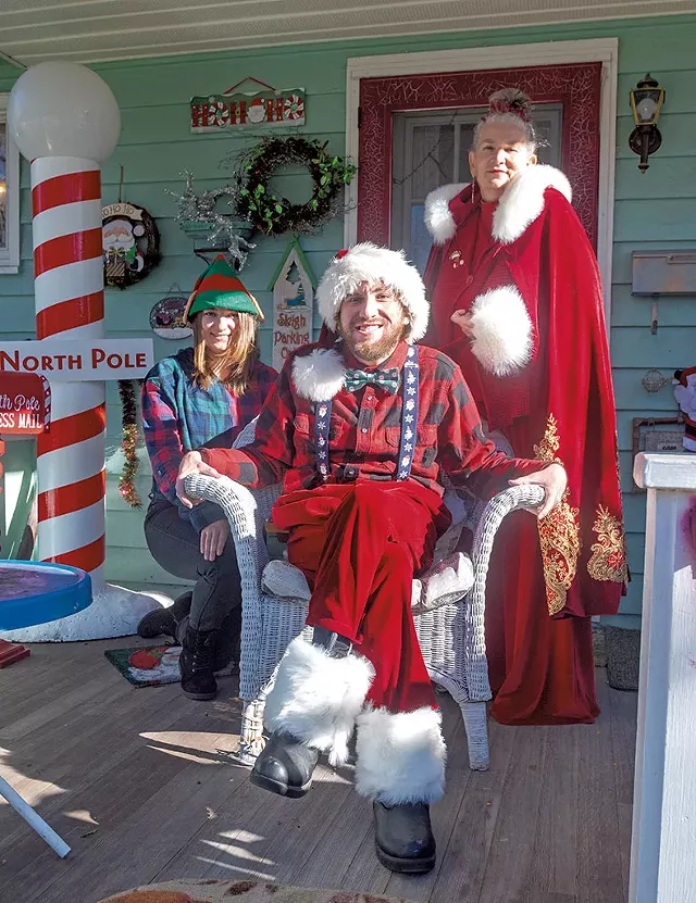 From left: Rose Ciappara-Williams, Fin Ciappara and Suki Ciappara outside their home in Barre - JEB WALLACE-BRODEUR