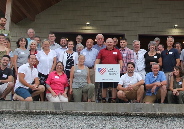About 50 people attended a Braver Angels meeting in St. Albans in September - COURTESY