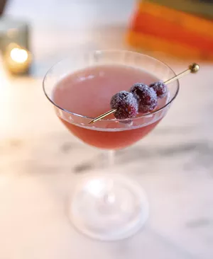 The Polar Plunge, made with cranberry-infused gin - JUSTIN CASH