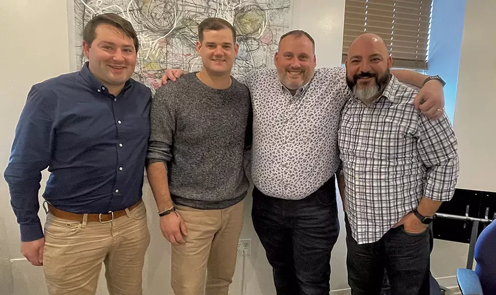 Colin Hilliard, Adam Roof, Simon Massey and Travis Goode in Burlington - COURTESY
