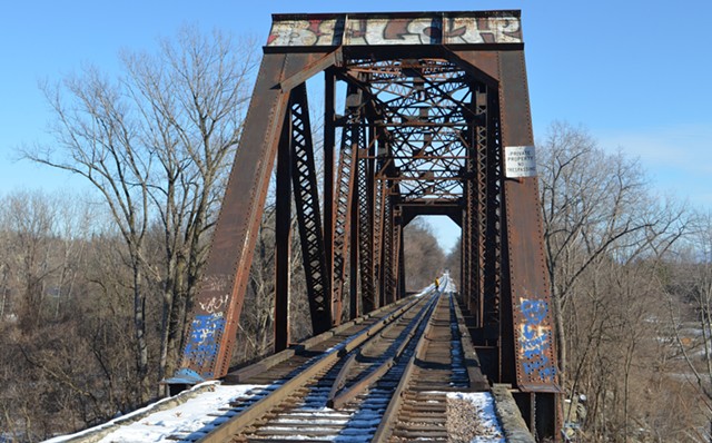 The railroad bridge off Intervale Road in Burlington - MARK DAVIS