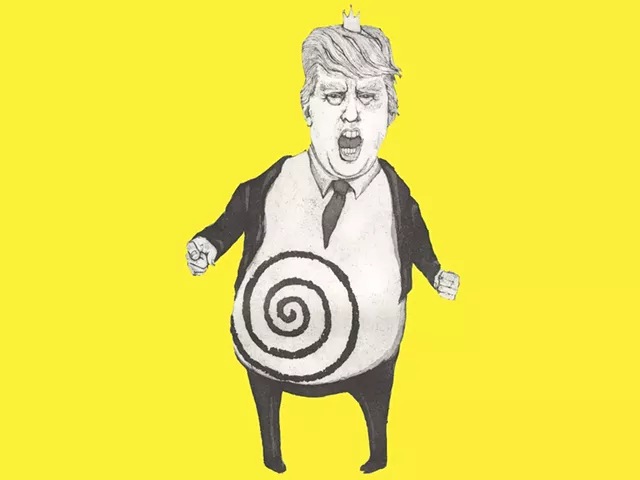 Illustration of Donald Trump as King Ubu by Iida Lanki - COURTESY OF DAVID SCHEIN