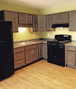 The kitchen in a one-bedroom apartment - MOLLY WALSH