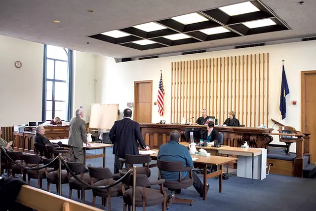 Judge Helen Toor presiding over an eviction case in Rutland - CALEB KENNA