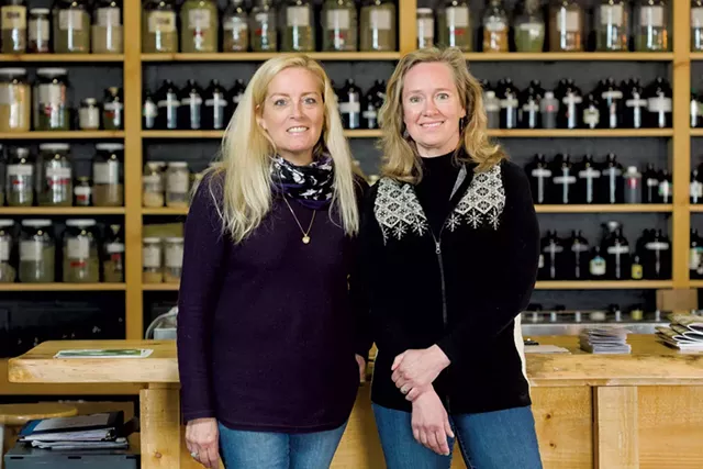 Louisa Schibli (left) and Janice Shade at the Burlington Herb Clinic - OLIVER PARINI