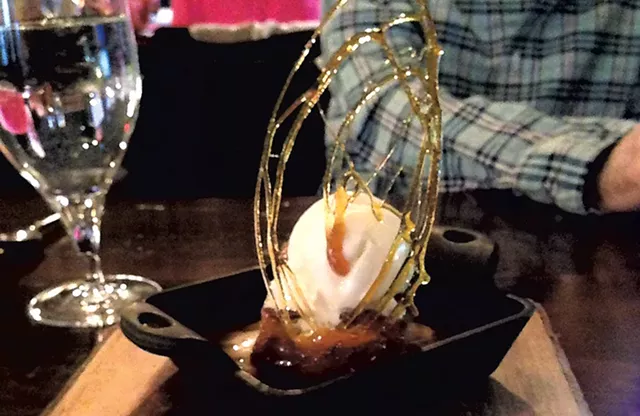 Apple bread pudding at Junction - CAROLYN FOX