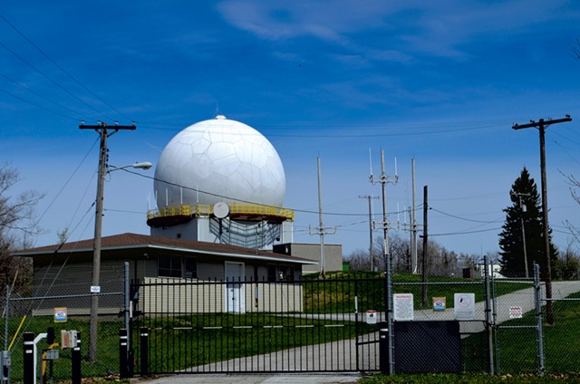 The Federal Aviation Administration radome atop Bellevue Hill in St. Albans - KEN PICARD